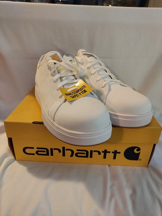 Carhartt Other - Carhartt Men’s Detroit Canvas Safety Toe Shoes Sneakers White New 10M